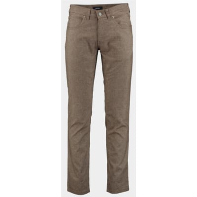 Gardeur Broek Bill 5-Pocket Wool Look Soft Feel Easy Care Business Hero Donker Beige / male