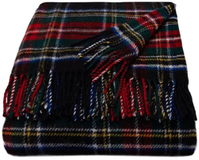 WOOOL Luxury Plaid - TARTAN (Black Stewart) - 150x183cm - 100% Wol