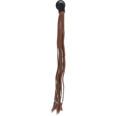 Casque de moto coloré et élégant, casque queue de cheval, tresses dreadlocks avec ventouse Brown brown