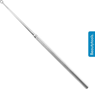 BeautyTools Blackhead Remover - Comedonenlepel Voor Verwijderen van Mee-eters - Comedonendrukker - Enkelzijdig (16.5 cm) (FC-2694)
