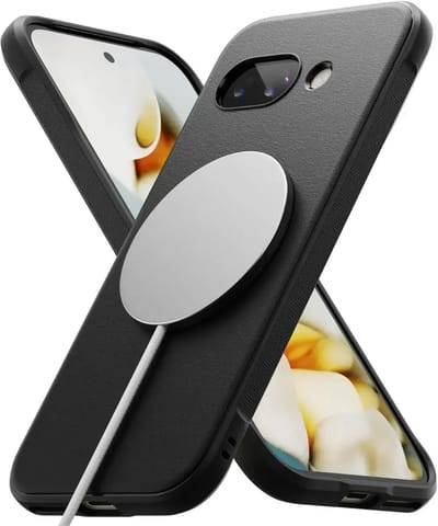 Ringke Onyx Magnetic | Hoesje Geschikt voor Google Pixel 9a | Compatibel met MagSafe / Qi2 | Back Cover Flexibel TPU | Zwart