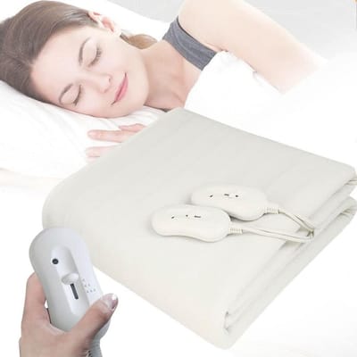 Verwarmde Matras - Elektrische Topper - Warm Slapen - Dubbele Zone Controle - 160 x 140 cm - Wit