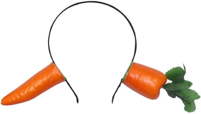 Dailygoods- Haarband Grappig Wortel Design - Hoofddeksel Volwassenen - Feestaccessoire - Duurzaam Materiaal - Geschikt voor Halloween - Afmetingen 22 x 14 x 4 cm