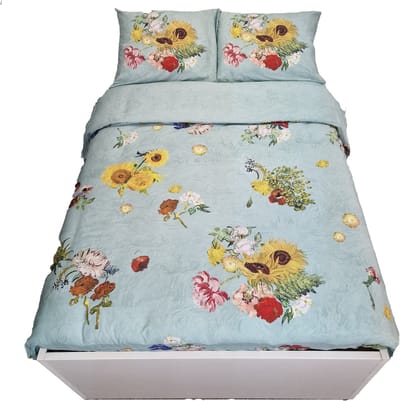 Sofiben -Exclusive - Sunflower - dekbedovertrek met een doorlopende rits over 3 zijden - afm 140x220 cm