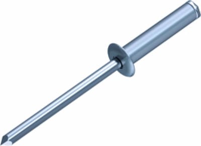Aluminium Blindklinknagels - Klinknagels Standaard - Metaal Bevestigen - Bouwkundige Goedkeuring - 5x12mm - Grijs