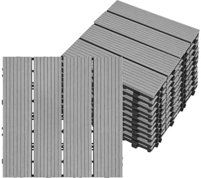 Balkonvloerbedekking Houtlook WPC Terrastegels met Kliksysteem - Duurzaam en Waterafstotend