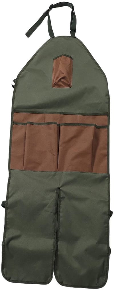 Dailygoods- Gardenschort Verstelbaar - Lange Tuinschort met 6 Zakken - 600D Oxford Doek - Waterdichte Voering - Bescherming voor Buitenwerk - 46,5x17,7 Inches