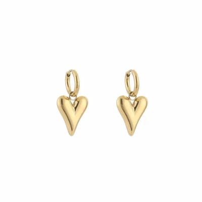 Bukuri Jewelry - Hart goud oorbellen , oorhangers