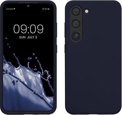kwmobile telefoonhoesje geschikt voor Samsung Galaxy S23 - Hoesje met siliconen coating - Smartphone case in deep ocean