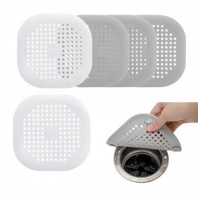 Siliconen Afvoerfilter Set van 5 Stuks met Zuignap voor Keuken en Badkamer - Voorkomt Verstoppingen en Verbetert Afvoerprestaties