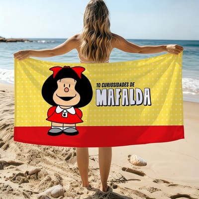 Cartoon Mafalda Cute Towel Beach Towel Oversized Quick Dry Towel Absorbent Soft Swim BeachTowels for Men Women W60*H120(CM)