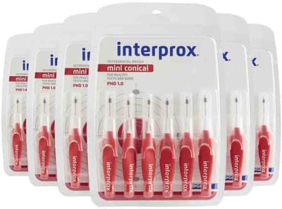 Interprox Ragers Mini Conical Rood PHD 1.0 - 6 x 6 stuks - Voordeelverpakking