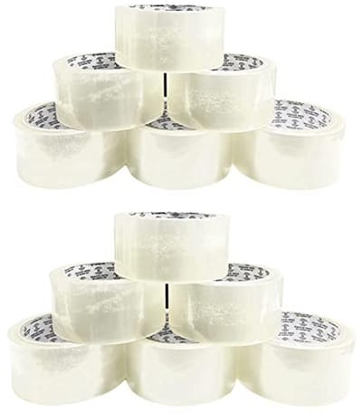 Sterke Transparante Verpakkingstape - Perfect voor Verpakking, Verzending en Verplaatsen (48 mm x 66 m, Pack van 12)