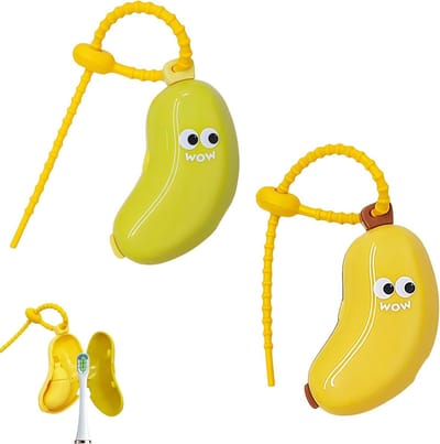 Reisbare tandenborstelkopbescherming met organizer en afdichting voor bananen, ideaal voor reizen en huishoudelijk gebruik