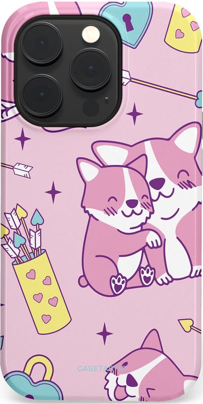 Casetastic Hoesje Geschikt voor Apple iPhone 14 Pro Magsafe - Stijlvolle Beschermende Duo-layer Case - Cupi Cori