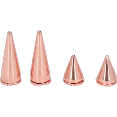 20 Stuks 7x10mm 7x20mm Punk Kegel Spikes Noppen Roségoud Metaal Geëlektroplateerde Spikes Schroefklinknagels Voor beige