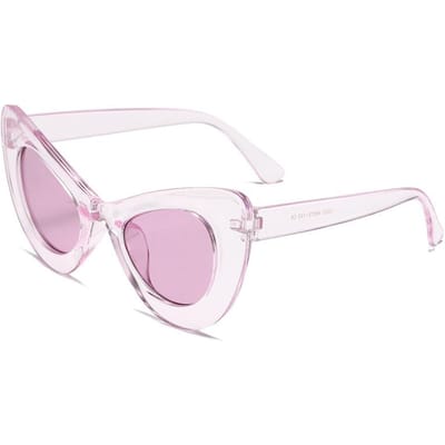 Luxe Zonnebril Dames Designer Cat Eye Vintage Roze Barbie Groot Montuur Mode Zonnebrillen Voor Vrouwen As the photo