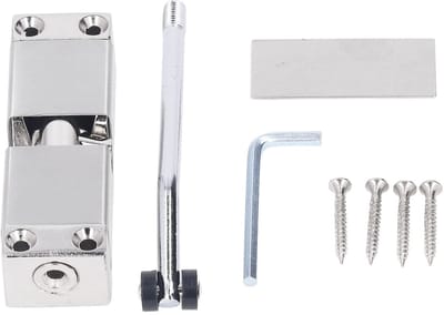 Dailygoods- Deurdranger Automatisch - Slijtvaste Armstang - Gegoten Aluminium - Langzame Sluitsnelheid - Geschikt voor Houten Binnendeuren - Glanzende Katrol - Deursluiter