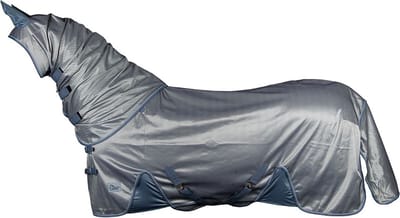 Harry's Horse Vliegendeken mesh Reflective met losse hals 185cm staalblauw