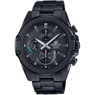 Casio Edifice Mode Zakelijk Heren Ultra Dun Stalen Band Wijzer Dubbel Display Kwarts Uurwerk Roestvrij Staal Horloge Herenhorloges EFR-S567DC-1A Random Watch Box,Black Dial black