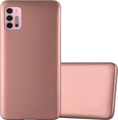Cadorabo Hoesje geschikt voor Motorola MOTO G10 / G30 in METALLIC ROSE GOUD - Beschermhoes gemaakt van flexibel TPU silicone Case Cover