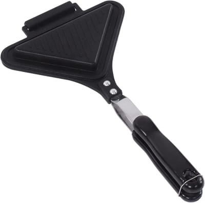 Sandwich Pan - Tosti Maker - Snelle Maaltijden - Dubbelzijdig Non-Stick - Compact Formaat - Aluminiumkleurig