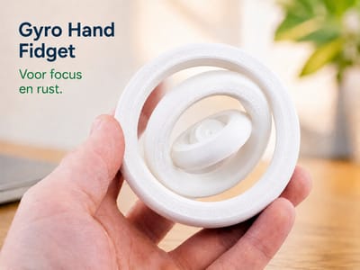 Gyro Hand Fidget – Fidget Speelgoed voor Volwassenen – Anti Stress Accessoire – Sensorische Fidget voor ADHD en Focus - 9 cm