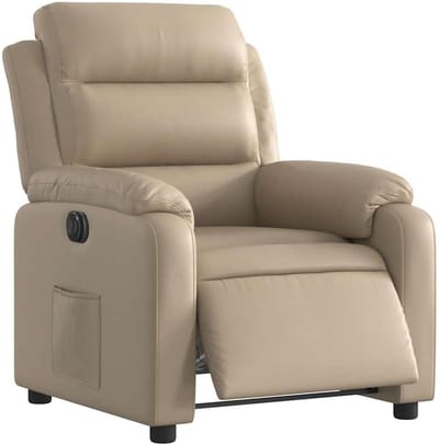 Elektrische Fauteuil - Verstelbare Leunstoel - Ontspannen Zitten - Elektrisch Verstelbaar - 239 Kilogram - Cappuccino