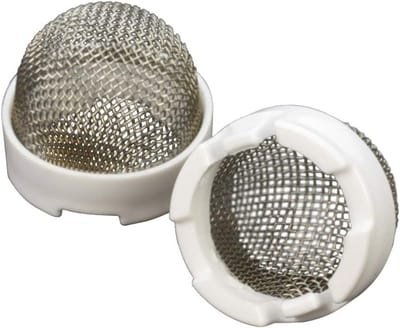5 grove witte filterzeven met 30 maaswijdtes voor stijgbuizen, compatibel met XVLP FinishControl 3500 en 5000.