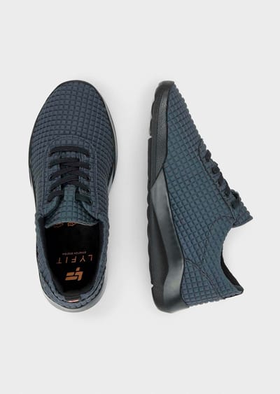Comfortabele sneakers in wafellook - antraciet - Gr. 36 van Goldner Fashion