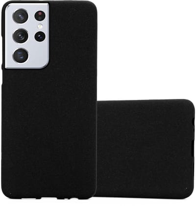 Cadorabo Hoesje geschikt voor Samsung Galaxy S22 ULTRA in FROST ZWART - Beschermhoes gemaakt van flexibel TPU silicone Case Cover