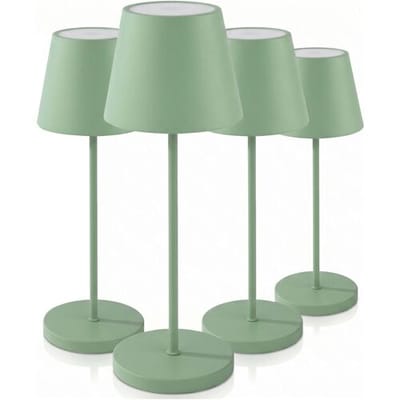 GGM Gastro (4 Stück) Tischleuchte - MERLE - dimmbar in 3 Stufen - Ø 110mm - Mint