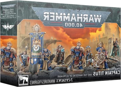 Space Marines Miniaturen - Tafelspel Figuren - Miniaturen Verzamelen - Gedetailleerde Plastic Kits - 7 Figuren - Blauw en Wit