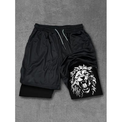 Alles-passende Casual Trendy Cartoon Shorts en Joggingbroeken voor Heren 3XL black