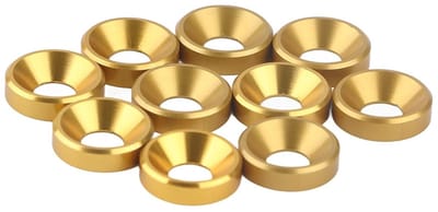 10 Stuks Aluminium Ringen met Verzonken Hoofd voor M4 Bevestigingen - Anodiseren, Vlakke Wasmachine, Gasket