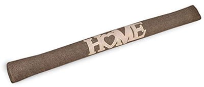 Draught Excluder 100 cm - Heavy Door Windstopper voor Deuren en Ramen - Lange Tochtstopper met Hartmotief - Bruin