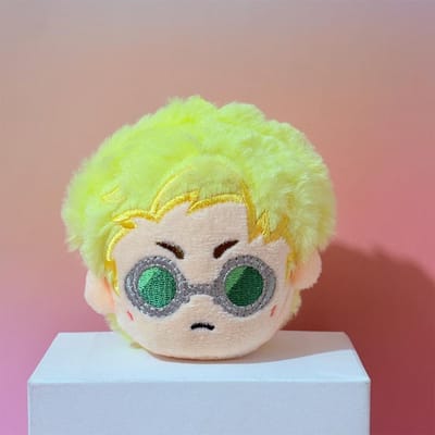 Mignon Tête Version Q Nanami Kento Porte-clés Peluche Pendentif Sac à Main Sac à Dos Porte-clés Périphérique Anime Accessoires Cosplay pour Fans beige