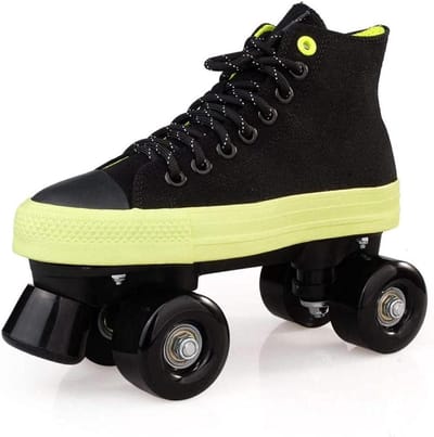 Rolschaatsen Kinderen - Quad Schaatsen - Buiten Plezier - Klassiek Dubbel Rijs - Maat 41 - Geen Flash