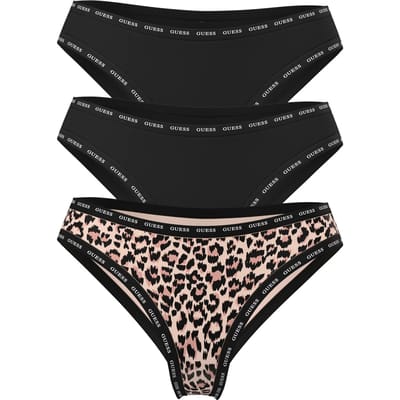 Geprinte Braziliaanse slip voor dames Guess Basic (x3)