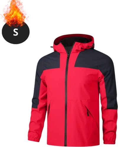 Nivard Windjas Voor Heren - Parka - Lente & Herfst - Jas - Volwassen - Windjack - Windbreaker - Rits - Rood - Maat S