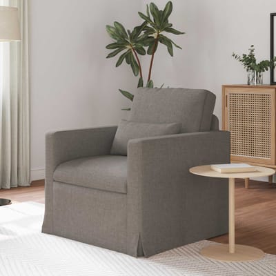vidaXL - Bank - Taupe - 78 - x - 78 - x - 80 - cm - Stof