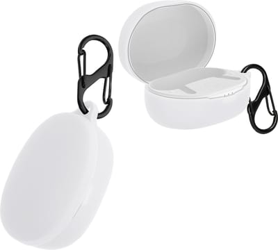kwmobile Hoes geschikt voor Anker Soundcore Life P2 mini - Siliconen cover voor oordopjes in wit