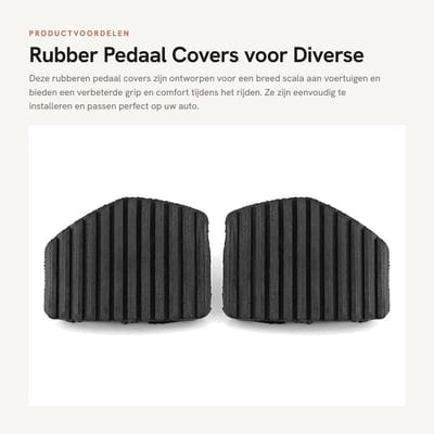 Dailygoods- Pedaal Covers - Rubber Rempedaal/ Koppelingspedaal - Geschikt voor Citroën 1007/207/208/C3/C4/C5/C6/C8 - Totale Afmetingen 75x60x36 mm - Eenvoudig te Installeren - Gewicht 90 g - Pedaalrubber