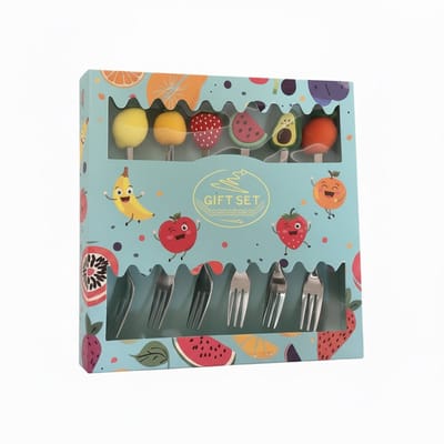 Cronim Vorkjes set-van-4 Fruit multi RVS