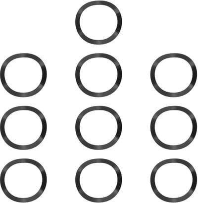 Dailygoods- Golfveer 10 Stuks - Veerring Inbouwspot - Crankstel - Compatibel met K-Force Light MegaExo - 24,2x33,6x4,7 mm - Schokabsorberend