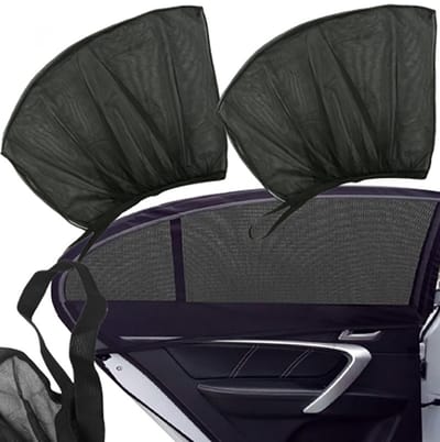 Actie4you® - Zonnescherm voor Auto – Auto Raamscherm – Zonbescherming – Auto Raamscherm - 2 Stuks - Doorschijnend – Zwart