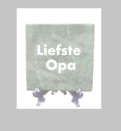 Tegeltje met tekst: Liefste Opa, Tegeltje met tekst: Liefde neemt nooit afscheid, Bedrukt tegeltje, Spreuktegel, Tegeltje met tekst 10x10 cm, Tegeltje, XLX®