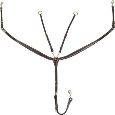 Halsband voor paard van gelooid leer met stalen gespen Equestro New