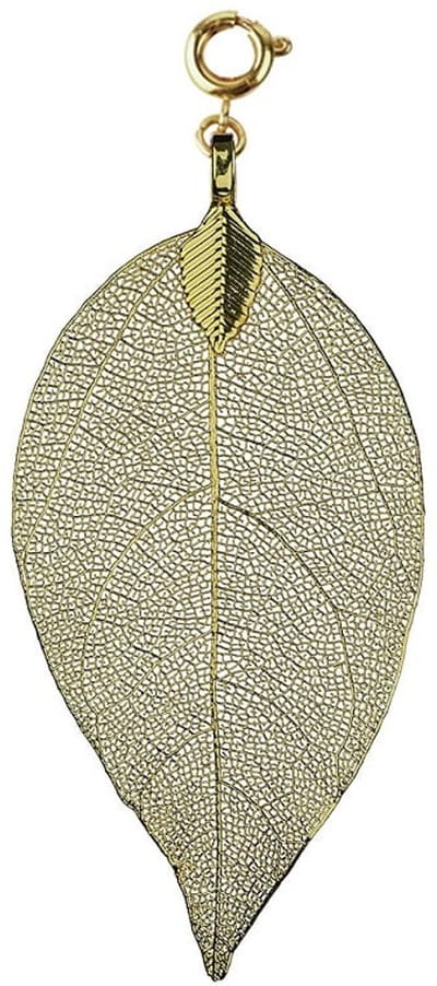 Boeddha blad verguld klein