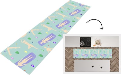 Keukenloper - Loper keuken - Yoga - Patronen - Zen - 200x50 cm - Keukenloper vinyl